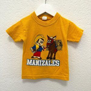 Vintage Manizales Yellow Graphic SS Tee 2T